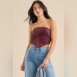 Altar’d State Jasmine Suede Lace Tube Top